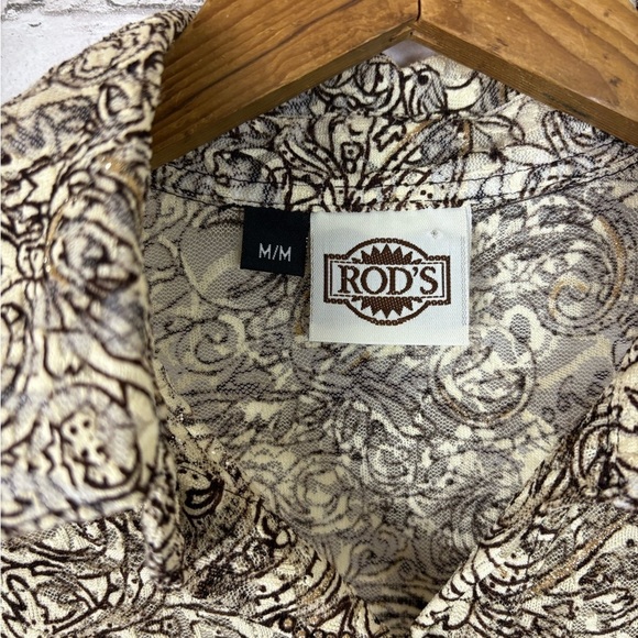 Vintage Rod’s Boho Lace Small Bell Sleeve Sheer Button Down - Picture 4 of 6